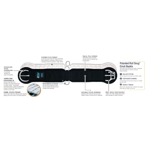 Weaver Leather Airflex Straight Cinch, Black, 32" - color: Black, size: 32-Inch