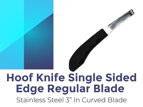 Regular Hoof Knife for Horses – Farrier Tool with Plastic Grip – Hoof Trimming Knife for Equine Care & Veterinary Use (Left Hand) (Regular-Blade - LH) (Regular Blade) - style: Regular Blade - LH
