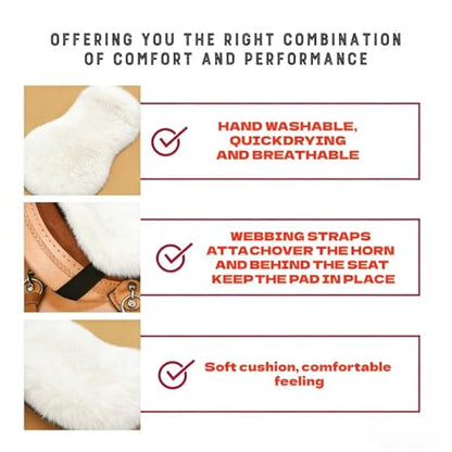 Saddle Cushion, Plush Saddle Cushion, Helps with Stability and Cushioning During Equestrian Riding