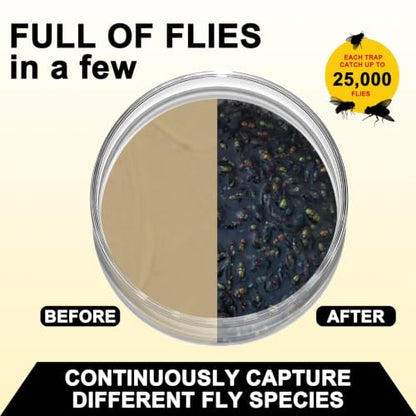 Fly Bait Attractant Trap Refill Packets 15x30g for Reusable Traps Outdoors | Ranch Flies Trap Magnet for Patio Yard | Bug Dissolvable Granules Control All Flies - size: 15 pack