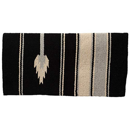 Double Weave Grade A Acrylic Blanket, Arrow - Black/Cream/Gray, 32" x 32"