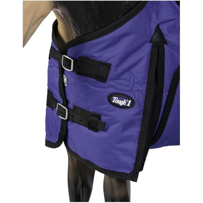 Tough1 600D Miniature Stable Blanket with Belly Wrap - color: Purple, size: 45"