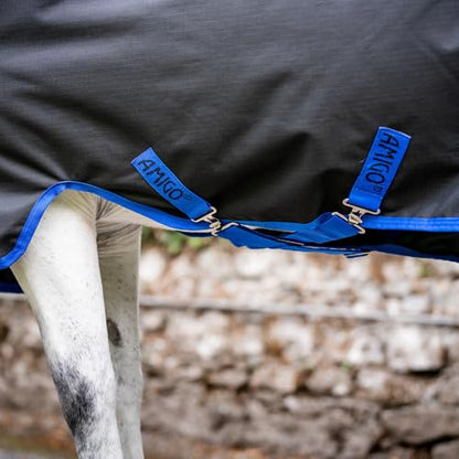 Horseware® Amigo® Ripstop 900D Turnout 0g - Black/Classic Blue, 75 inches - color: Black/Classic Blue, size: 75 inches