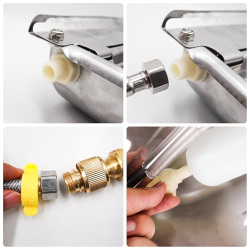 Chicken Coop Accessories, Automatic Water Dispenser Kit with Pipe and Float Ball Valve, Chicken Waterer, Watering System for Chick, Hen, Duck, Geese, Turkey, and Other Poultry