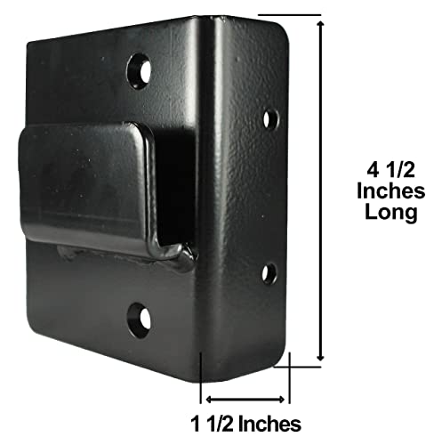 Jake Sales Double Gate Flip Sentry Gate Latch-Flip Latch, Latches Two Gates Together & can be Padlocked for Added Security-Heavy Duty Double Gate Latch is Powder Coated Black & has Bolt Gate Hardware - size: FLIP / DUMPSTER, style: EACH