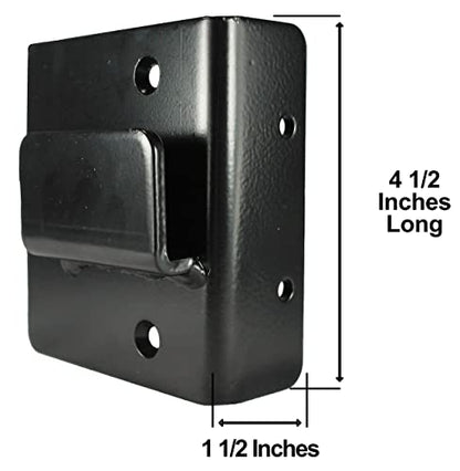 Jake Sales Double Gate Flip Sentry Gate Latch-Flip Latch, Latches Two Gates Together & can be Padlocked for Added Security-Heavy Duty Double Gate Latch is Powder Coated Black & has Bolt Gate Hardware - size: FLIP / DUMPSTER, style: EACH