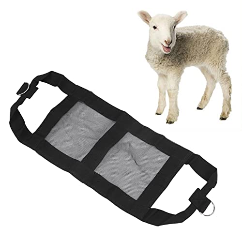 Animal Weighing Sling, Heavy Duty Nylon Hanging Weight Support for Calf Lamb Goat Farm Use 220 lb Capacity Adjustable Straps Washable Foldable 48 x 30 cm 1 Pack