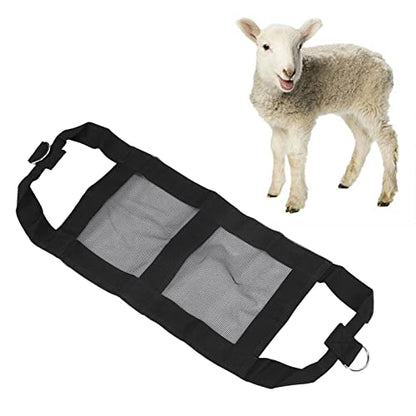 Animal Weighing Sling, Heavy Duty Nylon Hanging Weight Support for Calf Lamb Goat Farm Use 220 lb Capacity Adjustable Straps Washable Foldable 48 x 30 cm 1 Pack