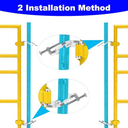 T-Post Gate Hinge Pins Heavy Duty 5/8 Inch 2 Pack T Post Gate Hinge Kit for Farm Garden Backyard Gates Hanger Easy Install