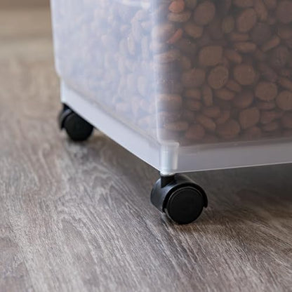 IRIS USA Dog Food Storage Container, 2-Pack, Up to 54 lbs, Black - color: Black, size: 54 lbs - 2 Pack