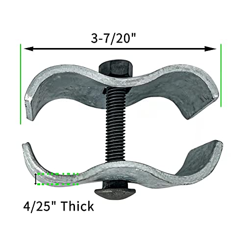 HITTITE 8 Set Dog Kennel Panel Clamps, Chain Link Fence Panel Clamps for Round Pipe Panel Frame with 1-3/8"/32mm Diameter, Saddle Clamps for Dog Kennels & Chain Link Fence. - size: 1-3/8"