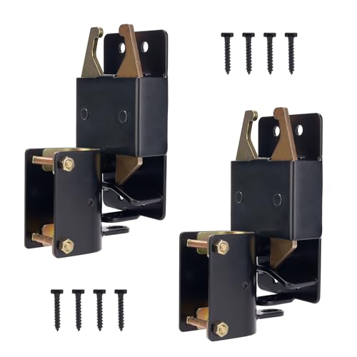 HILLMASTER 2 Pack Heavy Duty 2 Way Farm Gate Latch, Two Way Fence Gate Latch for Metal Gates Livestock Cattle Gate Latches Gate Hardware for Horse Corrals, Ranches(Screws and Instructions Included) - size: 2 Pack