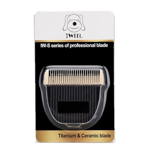IWEEL Replacement Titanium Blade with Moving Ceramic Blade for IW2691A Cordless Dog Clippers, Cat Shaver and Low Noise Water Proof Electric Dog Trimmer Pet Grooming Kit