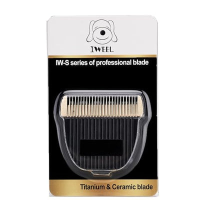 IWEEL Replacement Titanium Blade with Moving Ceramic Blade for IW2691A Cordless Dog Clippers, Cat Shaver and Low Noise Water Proof Electric Dog Trimmer Pet Grooming Kit