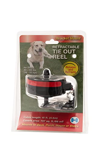 Lixit® Bracket Mount and Stake Retractable Leash Tie Outs for Dogs (Large (Pack of 2), Bracket) - size: Large (Pack of 2)