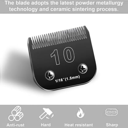 5PCS Dog Grooming Blades Compatible with Andis Cliper - color: #10