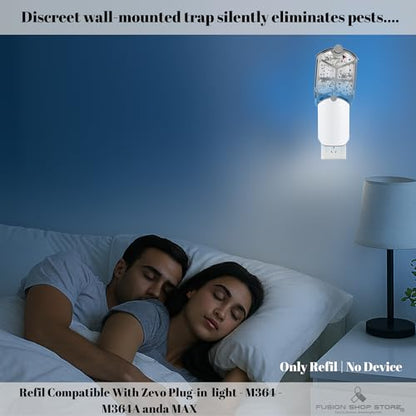 24 Refill Cartridge Compatible with ZEVO Plug-in Light M364/ M364A and Max, Replacement - Fit Non-Toxic | 24 Pack +6 Fruit Fly Traps for Indoor and Outdoor