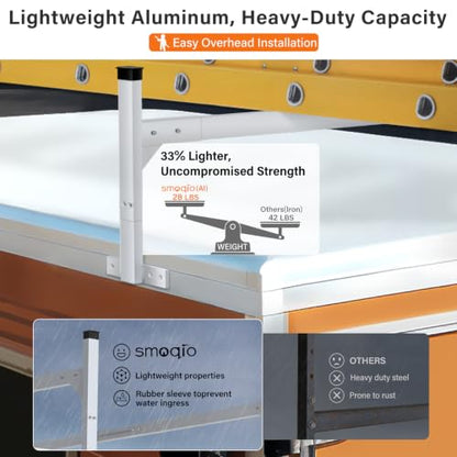Trailer Ladder Rack Aluminium, Roof Rack for Enclosed Open Trailer - color: Silver
