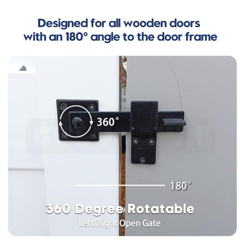 2 Pack Heavy Duty Barn Door Latch, Gate Latch for Wooden Fence