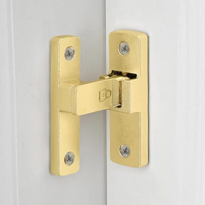Gold 90 Degree Zinc Alloy Barn Door Latch, Flip Gate Lock - color: Gold_90 Degree