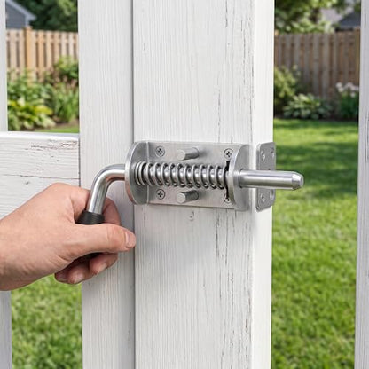 6.5in Spring Loaded Latch Pin Heavy Duty Gate Lock