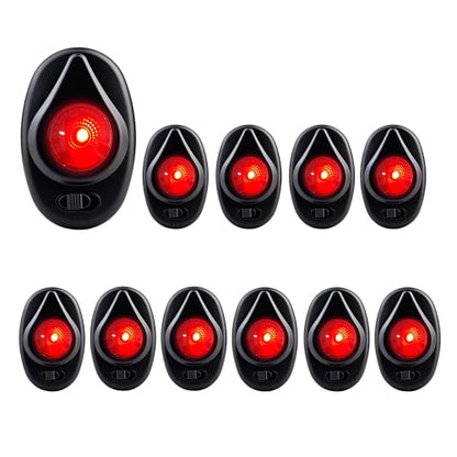 Electric Fence Light Indicator,Fence Alert,Electric Fence Checker,Black 10p - color: Black, size: 10 pcs