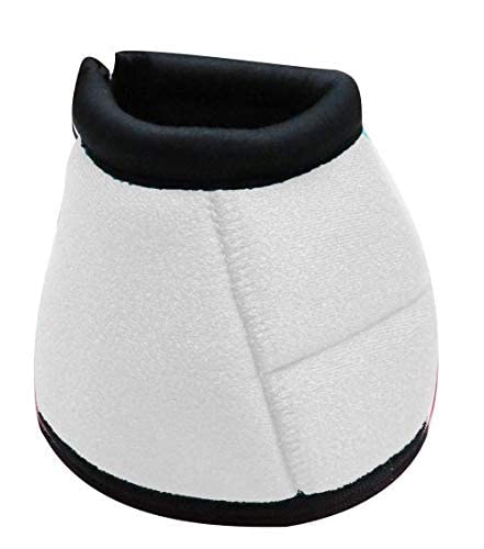 Showman Elite Equine Bell Boots - color: White, size: Small
