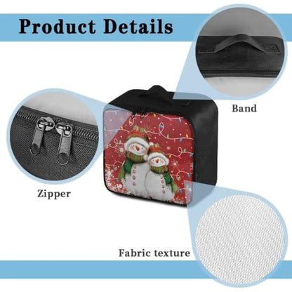 Christmas Lights First Aid Bag Empty Pet 1st Aid Bag Medical Travel Case First Responder Emergency Medicine Bags for Car Home Office Sport Outdoors Snowman - color: Christmas Lights Snowman