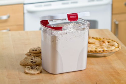 Progressive International PrepSolutions Flour Keeper – Airtight Storage Container for Flour, Sugar & Dry Goods, 5 lb Capacity, BPA-Free, Easy Pour Design (Pack of 6) - size: 3.8 qt (Pack of 6)