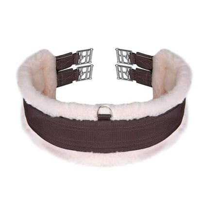 Shires Fleece Lined Girth - color: Brown, size: 48"