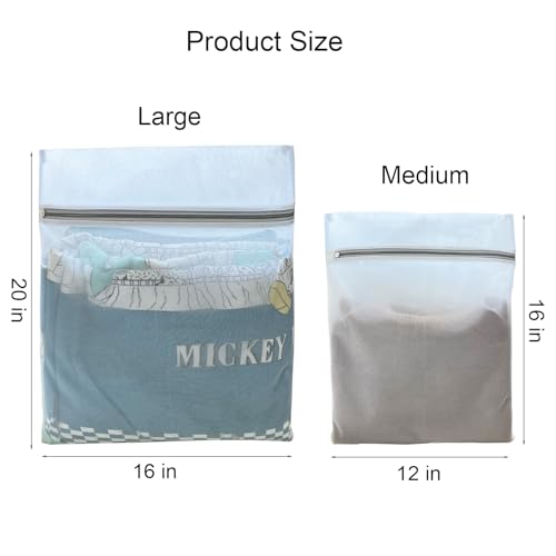 4 Pcs Mesh Laundry Bags for Delicates (2 Large +2 Medium) - size: 4 Pack(2L+2M)