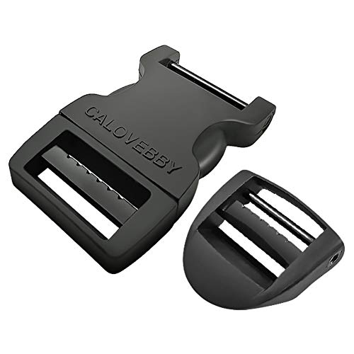 Deluxsa Field Repair Buckle for Straps 1" No Sewing Plastic Buckle Adjustable 1 Inch Strap Flat Side Release for Backpack（1PC）