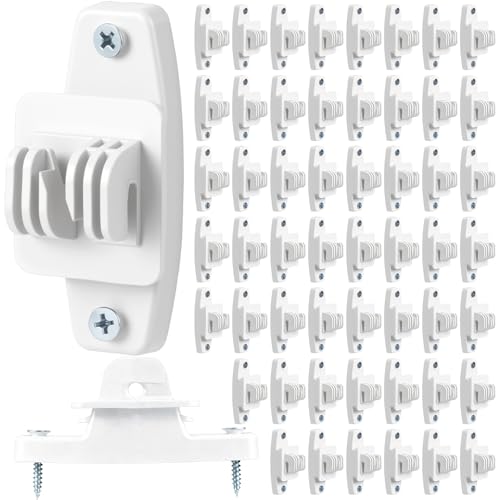 Pushglossy 50 Pcs Electric Wire Fence Insulators Wood Fence Post, White - color: White