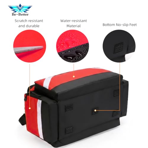 First Aid Bag Empty Medical Bag,Emergency Bag, First Aid Kits Storage Bag for Nursing,Doctors,EMT,EMS,RED - color: Red