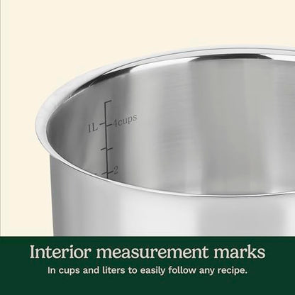 Cuisinart 1.5 Quart Sauce Pan with Cover, Stainless Steel Pot with Lid, Small Kitchen Pots, Dishwasher Safe, Compatible with Induction, Electric, Gas Cooktops, Oven Safe Saucepan, Cool Grip Handles | Stainless steel saucepan with aluminum encapsulated bas