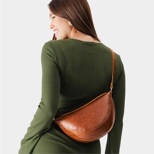 Portland Leather Goods Koala Sling Bag - Adjustable Full-Grain Leather - color: Meadow, size: Large