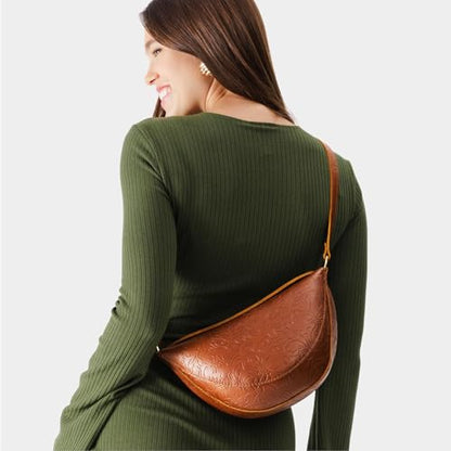 Portland Leather Goods Koala Sling Bag - Adjustable Full-Grain Leather - color: Meadow, size: Medium