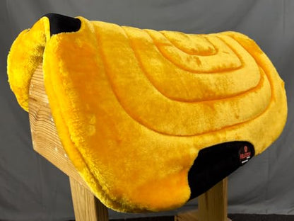 HILASON Western Endurance All Purpose Horse Fleece Saddle Pad - color: Yellow