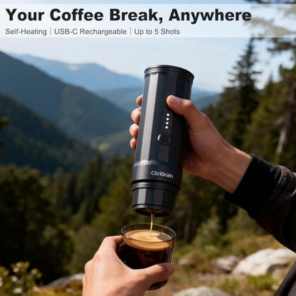 Portable Espresso Machine, Travel Coffee Maker with Bag & Stand