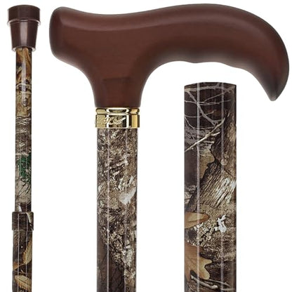 Royal RC Canes Walking Sticks for Men and Women - Stylish Designer Fashionable Adjustable Derby Canes - Lightweight Aluminum Cool Walking Sticks with HD Patterns - color: Dark Brown / Multicolor