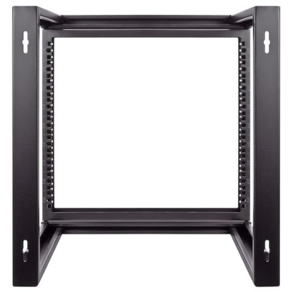NavePoint 9U Open-Frame Server Rack for 19" IT Network Equipment & A/V Devices Free Standing or Wall Mount with 180 Degrees Gate Swing, Black - size: 9U - 18in Deep