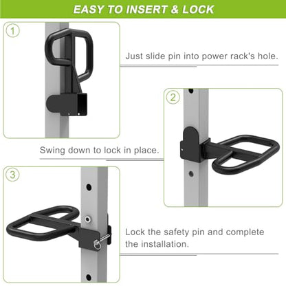SELEWARE Dip Bar Attachment for Power Rack, 2 x 2 Tube, Multi Grip Handle - color: Multi Grip Dip Bar Attachment for 1" or 5/8" Hole of 3x3 inch Rack
