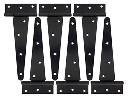 T-Strap Shed Hinge Gate Strap Heavy Duty Hinge Door Barn Gates Hinges(6, 8 inch) - size: 8 Inch