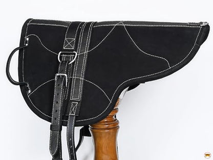 HILASON Bareback Treeless Saddle Pad Black 27" X 22"