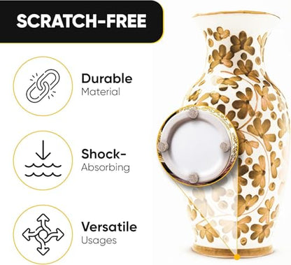 Vellax 400 Felt Furniture Pads for Hardwood Floors, Beige, Self-Adhesive - size: 400 Pcs - 0.40" x 0.10"