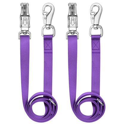 Cross Ties for Horse, Heavy Duty Nylon Trailer Tie - color: Purple