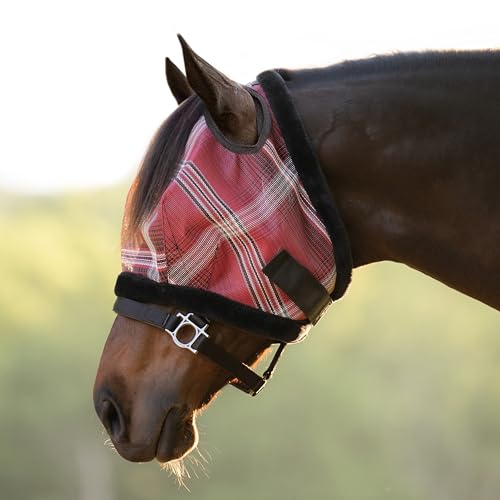 Kensington Fly Mask w/Fleece Trim Size: L-Avg Color: 165 - Merlot - color: 165-merlot