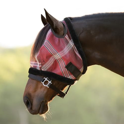Kensington Fly Mask w/Fleece Trim Size: L-Avg Color: 165 - Merlot - color: 165-merlot