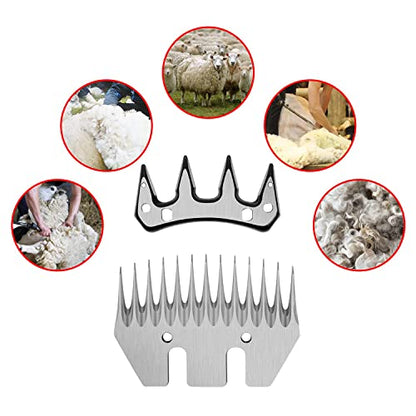 Sheep Clippers Replacement Blades, Professional Stainless Steel Clipper Blades for Thick Coat Animals