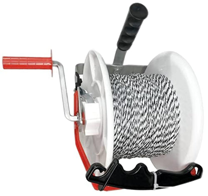 1 Pack 3:1 Geared Electric Fencing Standard Reel with 1312ft Premium Polywire 6 Conductors Plus 1 Free 8 inch Insulgrip - size: 6 conductors x 1312 feet x 1 standard reel